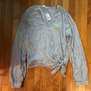 NWT Gap Striped Wrap Top